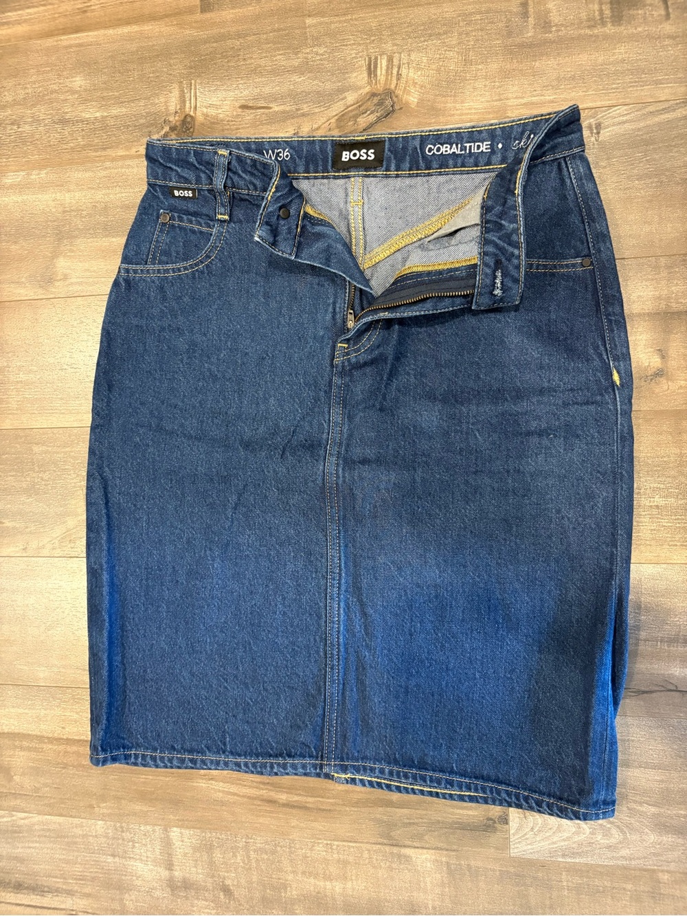 BOSS Cobaltide Dark Blue Straight Men’s Jeans Skirt
